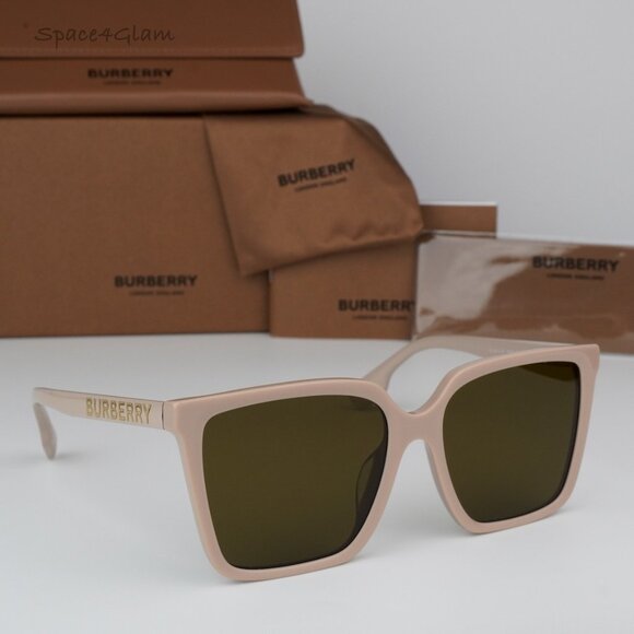 BRAND NEW Burberry BE4411D 380773 Beige Brown Square Women Sunglasses BE 4411D - Picture 1 of 8